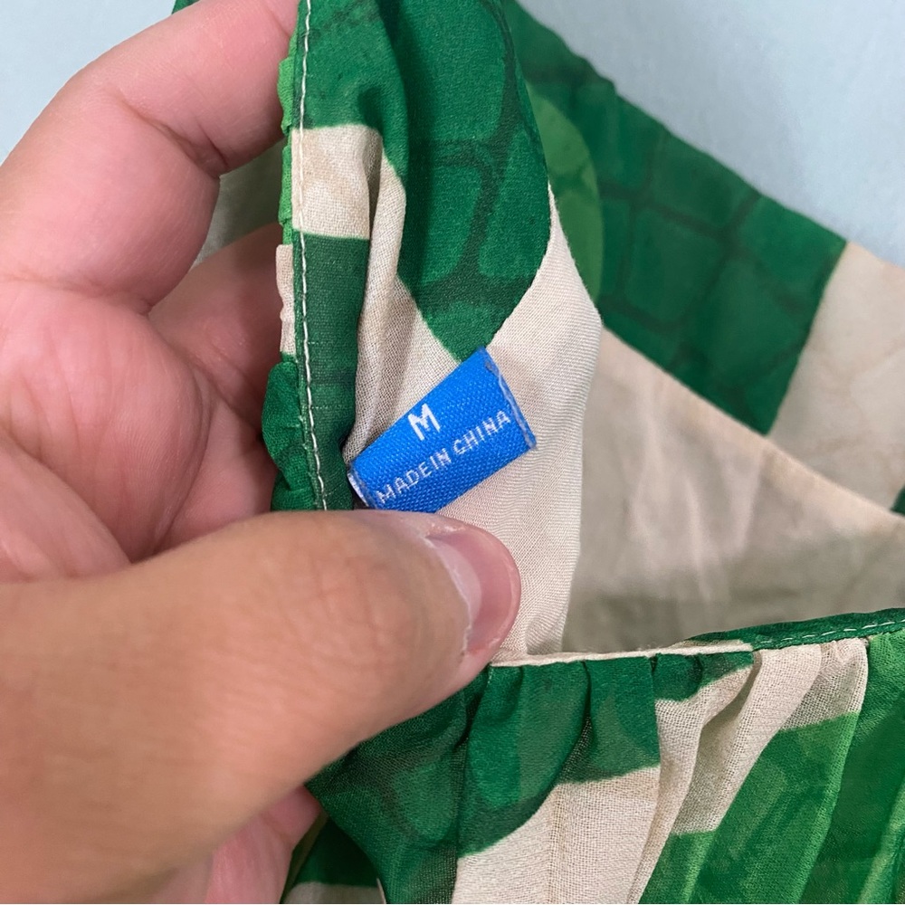 Farm Rio Tropical Boardwalk Maxi Dress Green Vacation Dress Medium - Picture 7 of 7